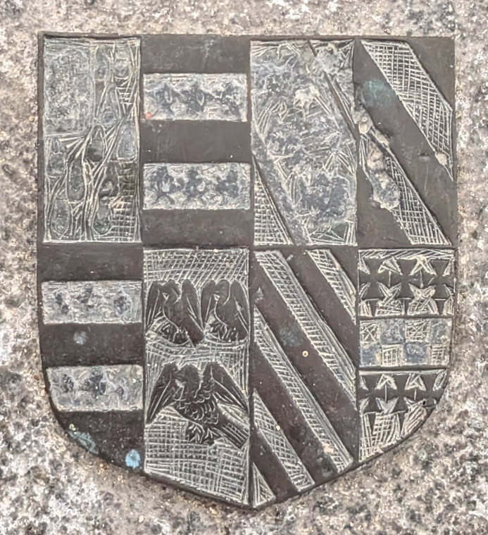 Tilty Church Monumental Brass Shield 17 June 2025 Copyright: William George