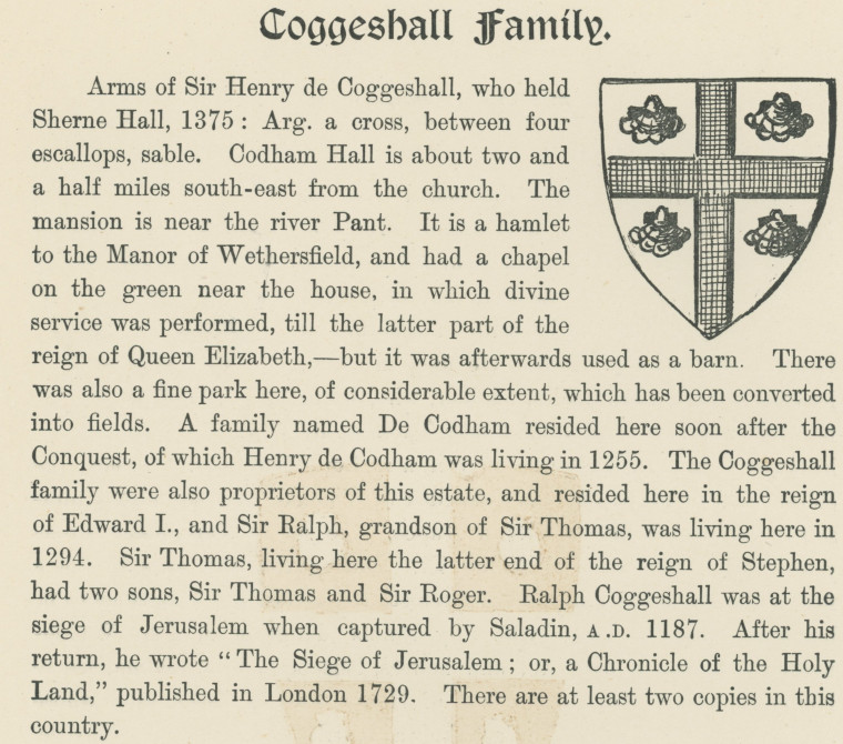 Coggeshall Family Florence Law 1898 Copyright: Florence Law Shalford Church 1898