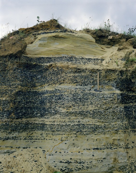 Woolwich Pebble Beds in Orsett Depot Quarry (West Pit) in 1973. Copyright: BGS