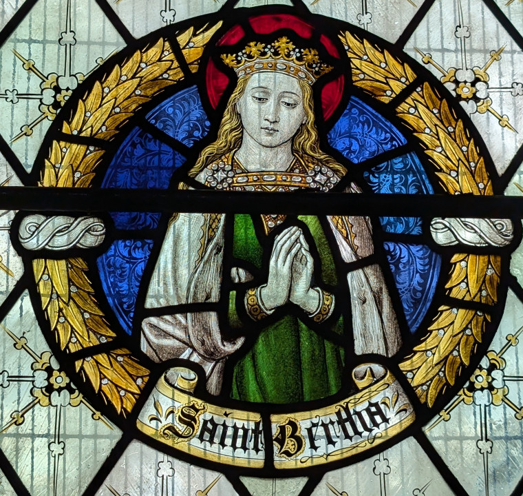 Bocking Church Stained Glass Saint Bertha 7 October 2025 Copyright: William George