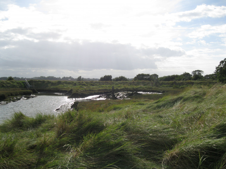 Beaumont Quay view of wreck 29 August 2014 Copyright: William George