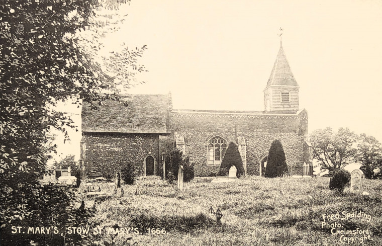 Stow St Mary St Mary Church Post Card Copyright: William George