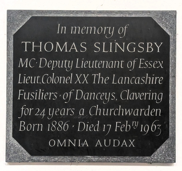 Clavering Church Slingsby Monument 5 August 2025 Copyright: William George