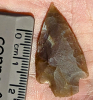 Modern chert arrowhead 