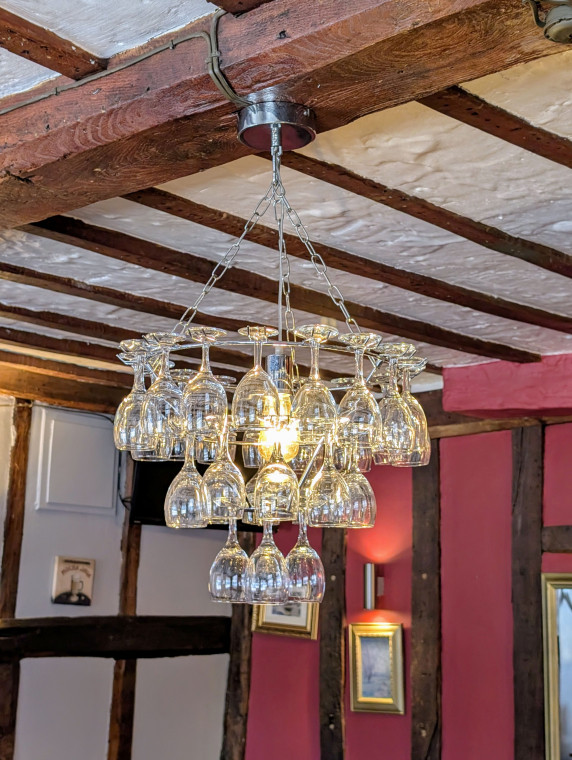 Witham White Hart Hotel Lamp and Ceiling 10 May 2025 Copyright: William George