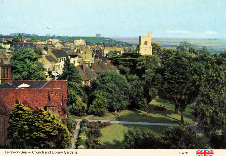 Leigh on Sea Church and Library Gardens Copyright: William George
