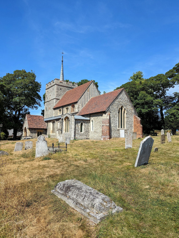 Wendens Ambo Church from South East 7 August 2022 Copyright: William George