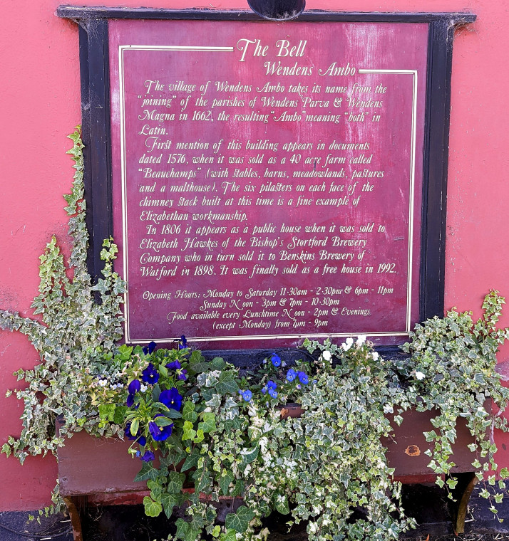 Wendens Ambo The Bell Information Board 7 August 2022 Copyright: William George