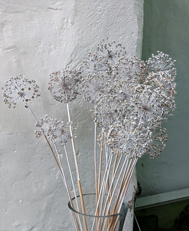 Wendens Ambo Church White Dried Flower Arrangement 2022 Copyright: William George 7 August 2022