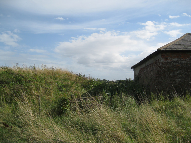 Beaumont Lime Kiln mound and Store view 29 August 2014 Copyright: William George