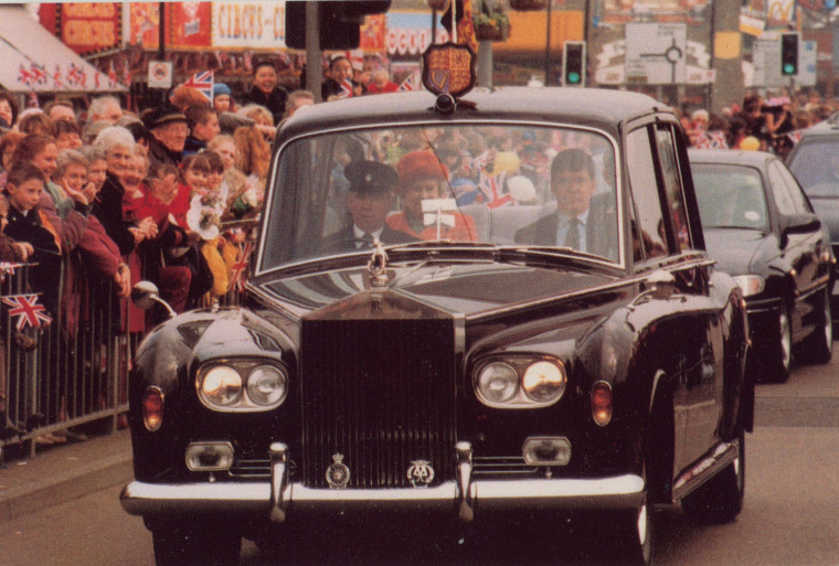 Southend Queen Elizabeth Visit Post Card Copyright: William George