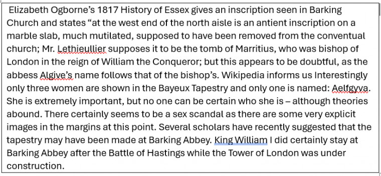 Barking Church Inscription Text Copyright: William George