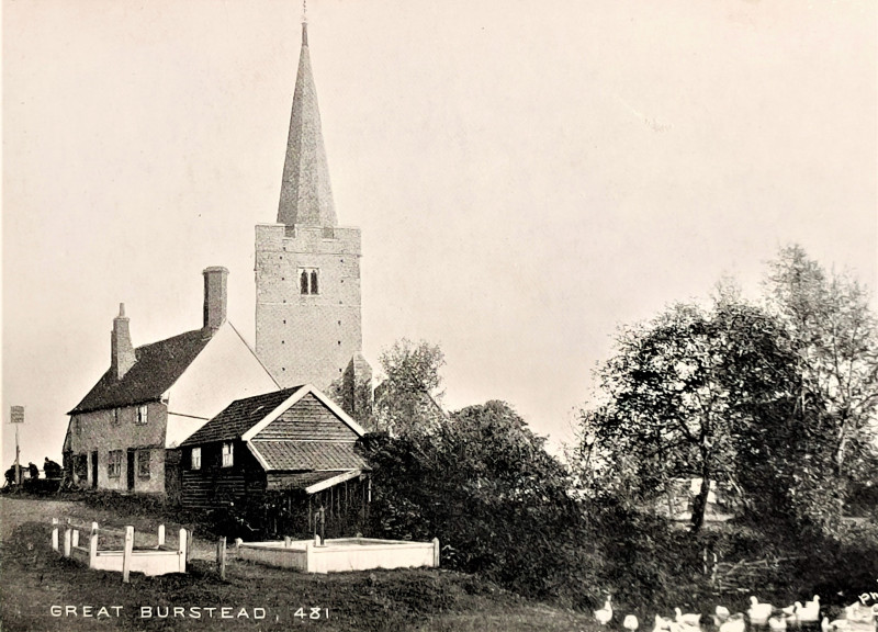 Great Burstead Church post card Copyright: William George
