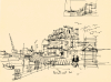 Harwich Quay Pen and Ink Drawing 