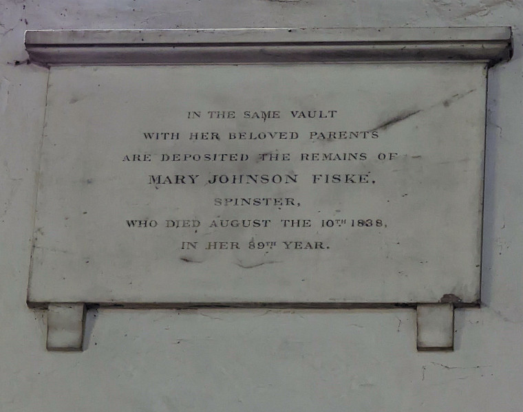 Wendens Ambo Church Mary Fiske Monument 7 August 2022 Copyright: William George