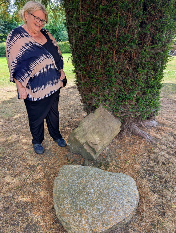 Tilty Sarsen and Puddingstone Boulders in Churchyard 4 Copyright: William George 17 June 2025