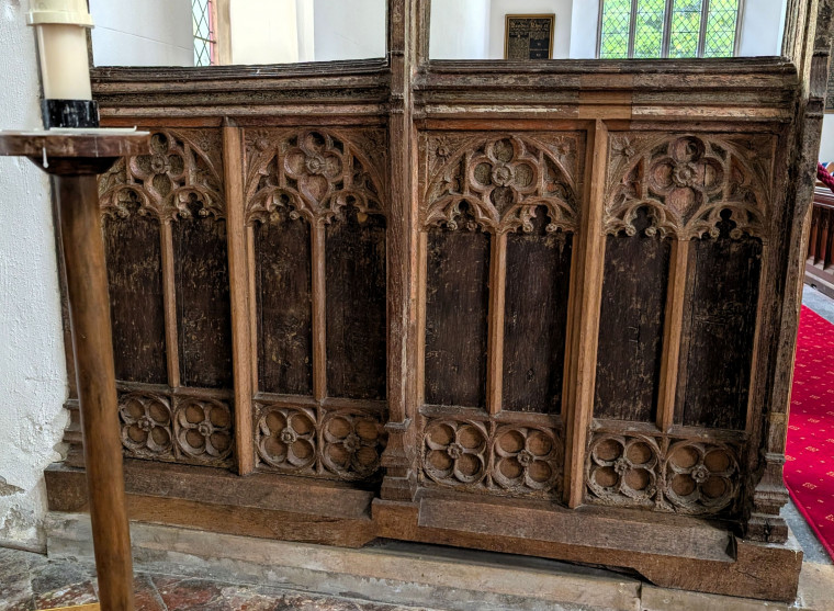 Clavering Church Rood Screen Base 5 August 2025 Copyright: William George