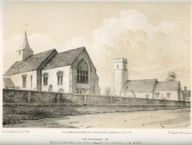 Willinghale Spain and Willinghale Dou Church Suckling 1845 Copyright: William George