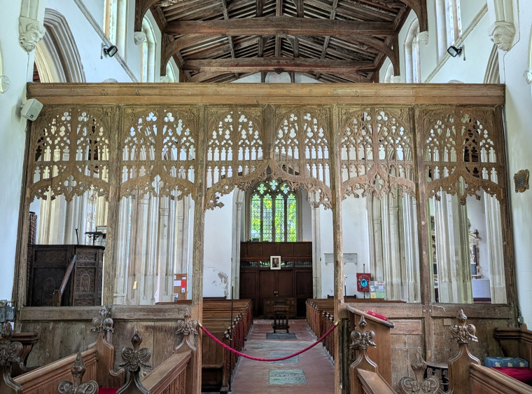 Clavering Church Rood Screen and Nave 5 August 2025 Copyright: William George