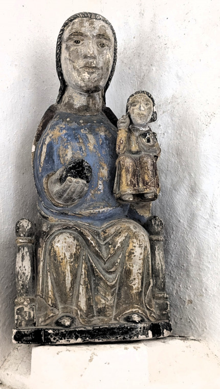 Tilty Church Wall Madonna and Child Carving 17 June 2025 Copyright: William George