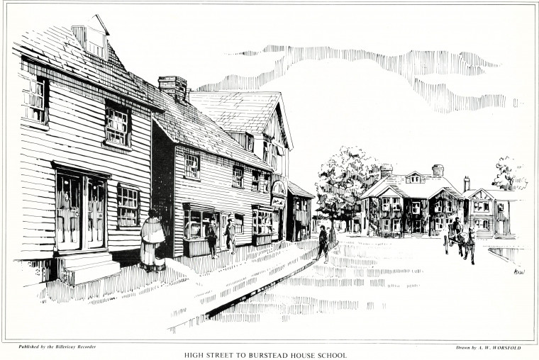 High Street to Burstead House School Print Copyright: A W Worsfold