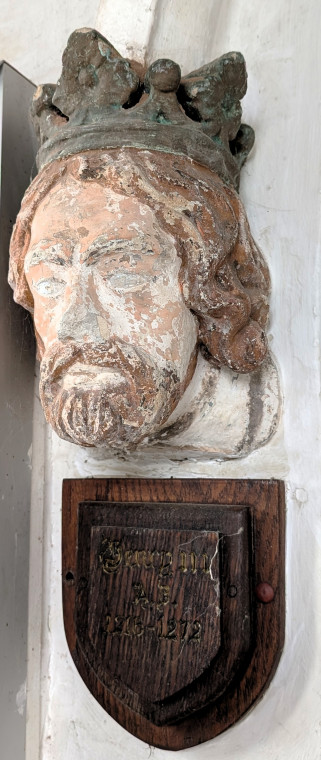 Bocking Church Porch Head of Henry III 7 October 2025 Copyright: William George