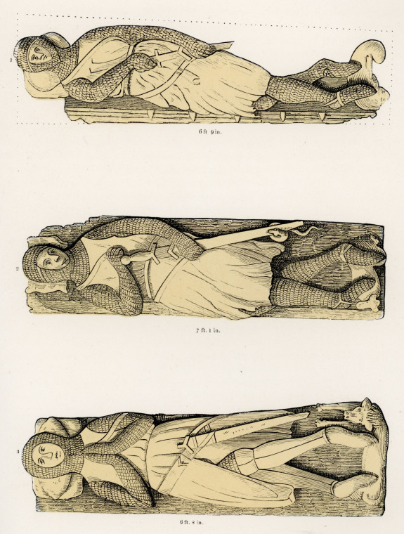 Danbury Church Knights Suckling 1845 Copyright: Alfred Suckling Essex Antiquities 1845