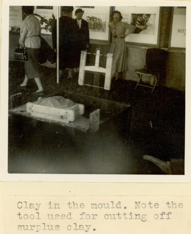 Woodham Mortimer Clay in Mould 1954 Copyright: W C Gurton Rural Crafts in Essex