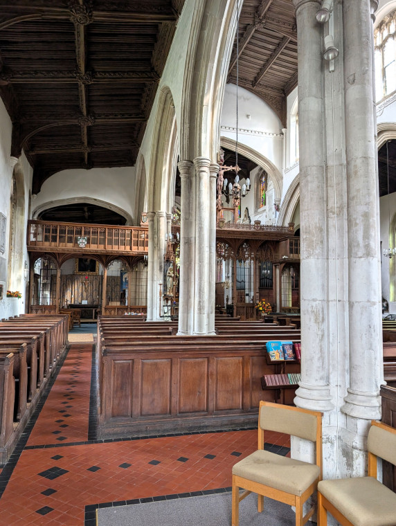 Bocking Church interior north aisle 7 October 2025 Copyright: William George
