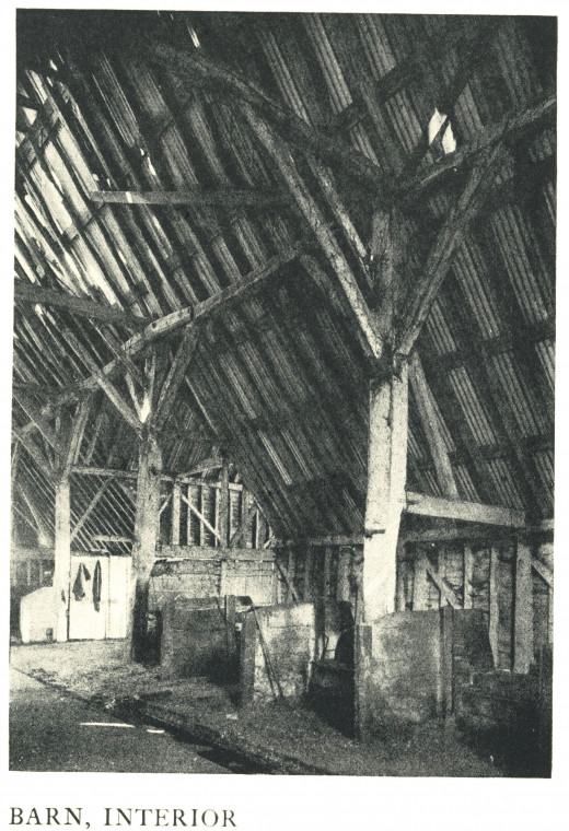 Eastbury House Barn Interior 1917 Copyright: London Survey Committee 1917