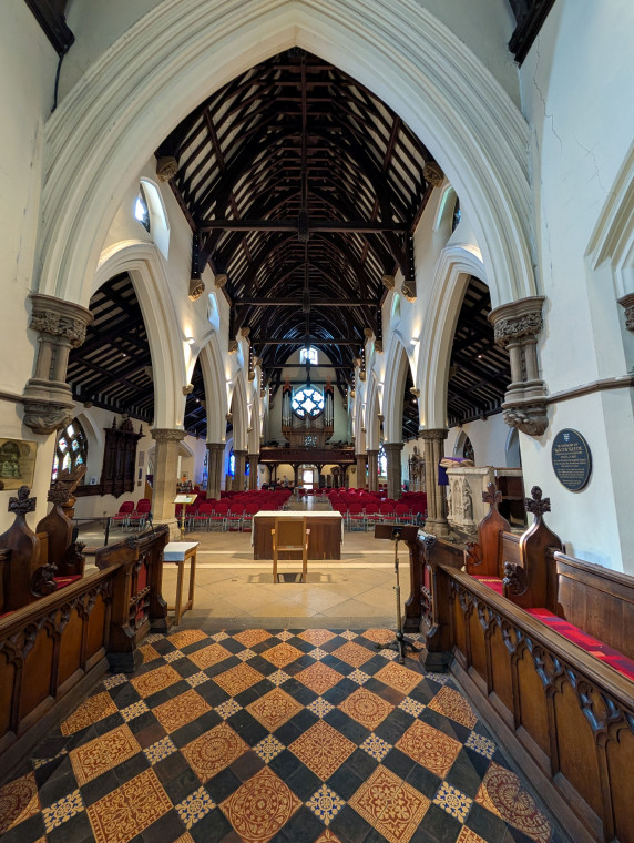 Romford Church Interior 1 3 April 2025 Copyright: William George
