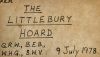 Littlebury Late Bronze Age Hoard M11 1978 Slide Box Label 