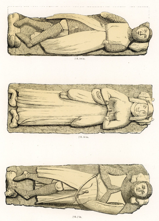 Little Horkesley Church Effigies Suckling 1845 Copyright: Alfred Suckling Essex Antiquities 1845
