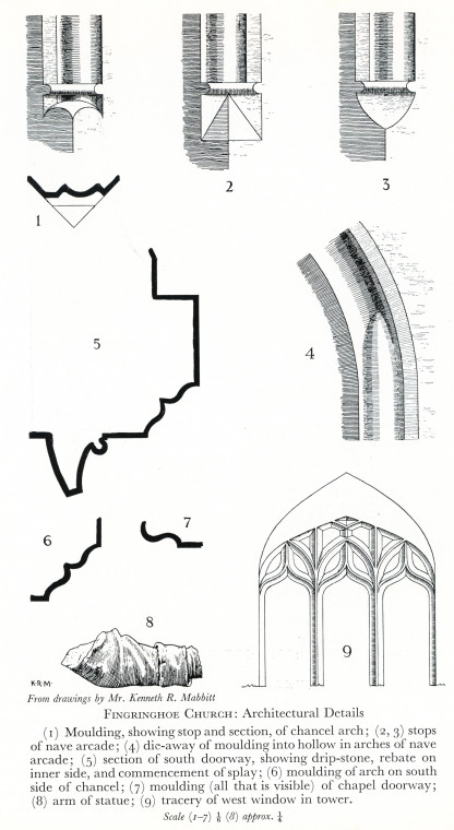 Fingringhoe Church Architectural Details 1938 Copyright: C Montagu Benton Church of St Ouen Fingringoe 1938
