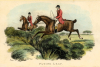Flying Leap hand coloured print 1812 