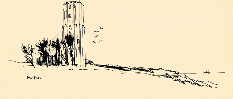 Walton Tower Pen and Ink Drawing Copyright: Paul Sharp