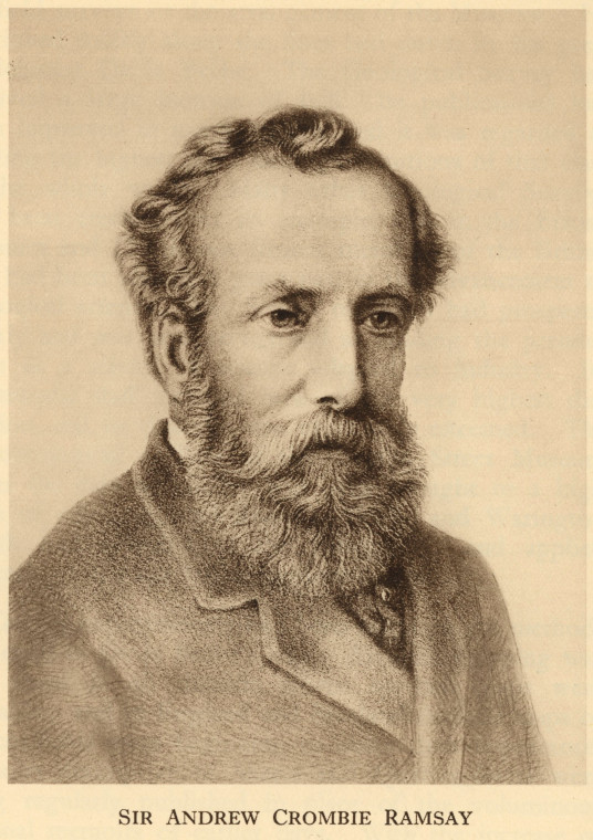 Sir Andrew Crombie Ramsay 1814 to 1891 Geologist Flett 1937 Copyright: Flett 1937
