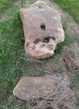 Adjacent sarsen stones showing root holes