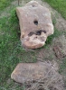 Adjacent sarsen stones showing root holes 