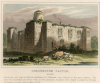 Colchester Castle hand coloured engraving 
