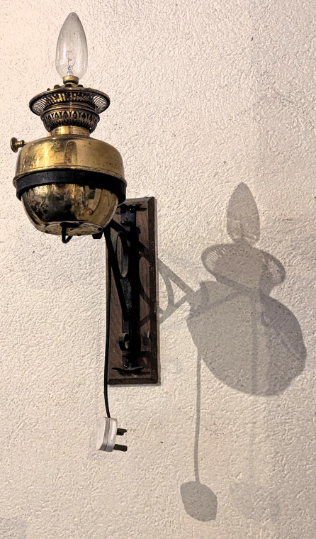 Fryerning Church Electric Oil Lamp and Shadow 31st May 2025 Copyright: William George