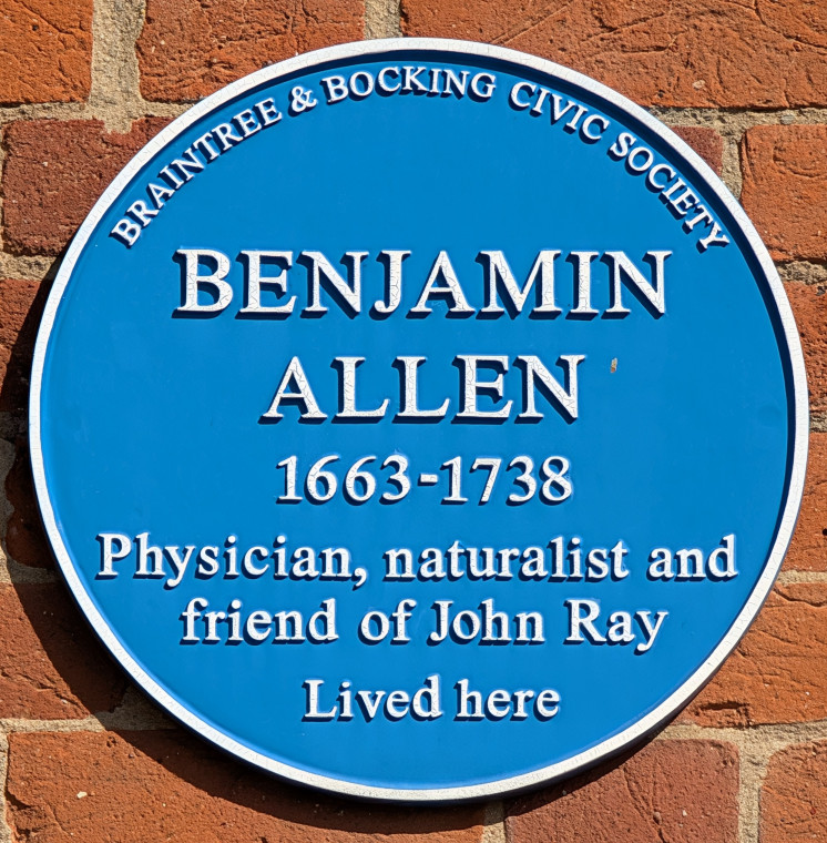 Braintree Benjamin Allen Plaque 4 April 2025 Copyright: William George