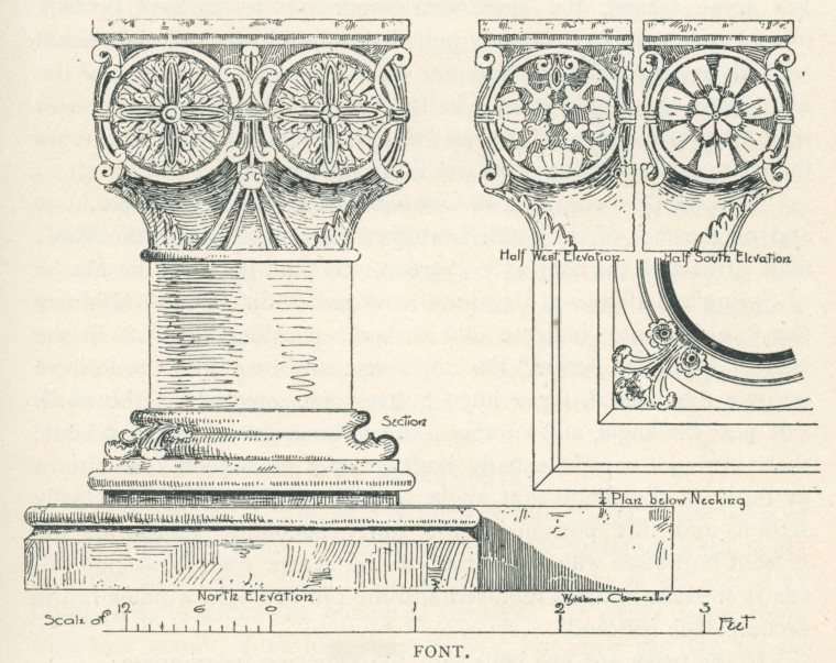 Springfield Church Font Essex Review 1894 Copyright: Essex Review 1894