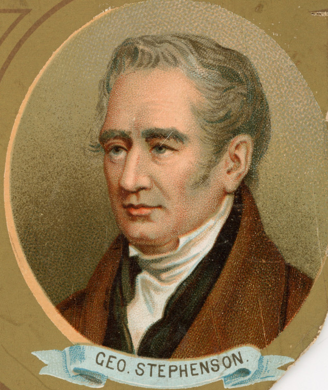 George Stephenson 1781 to 1848 Portrait Copyright: Portrait