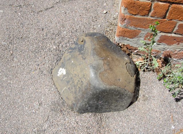 The igneous glacial erratic outside Blackmore Post Office Copyright: W.H.George