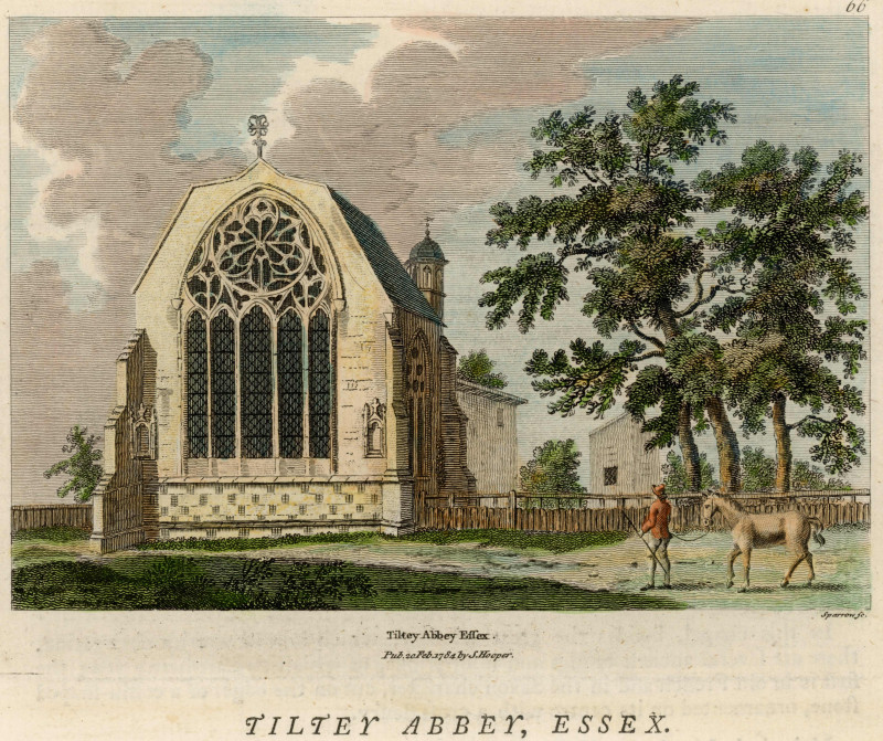 Tiltey Church Abbey 1784 print Copyright: William George