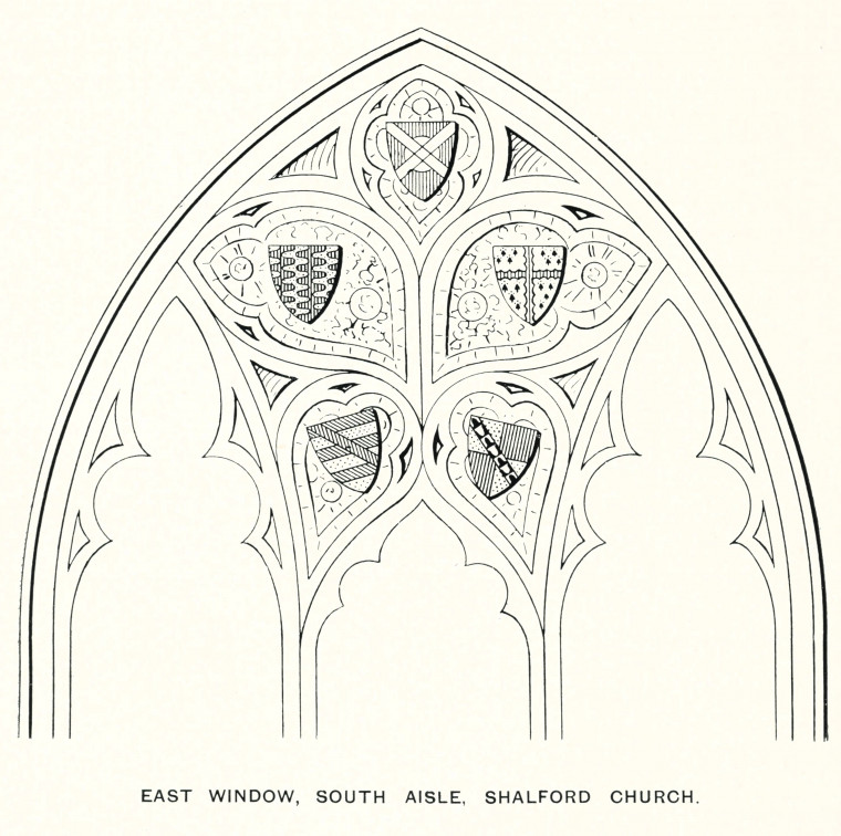 Shalford Church South Aisle East Window F F Law 1898 Copyright: Florence Law Shalford Church 1898
