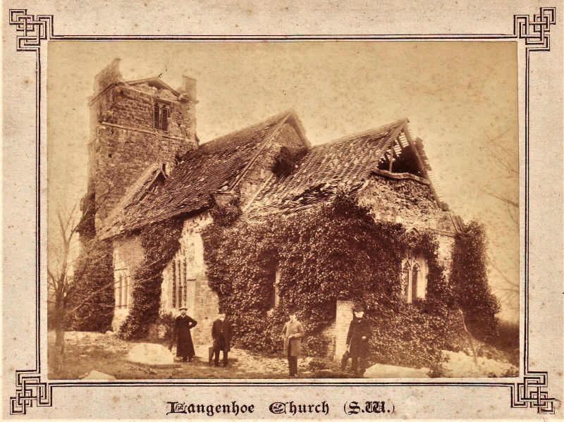 Langenhoe Church South West Photograph Essex Earthquake 1884 Copyright: William George