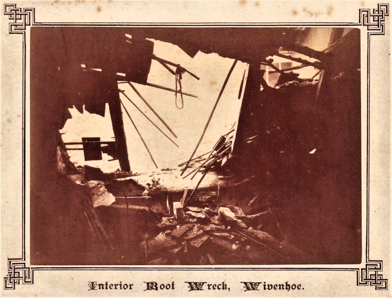 Wivenhoe Hall Interior Essex Earthquake 1884 Photograph Copyright: William George