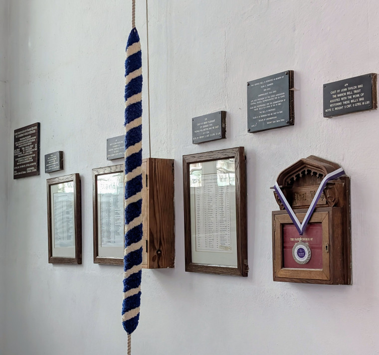 Gosfield Church Bell Rope Sally  21 March 2025 Copyright: William George